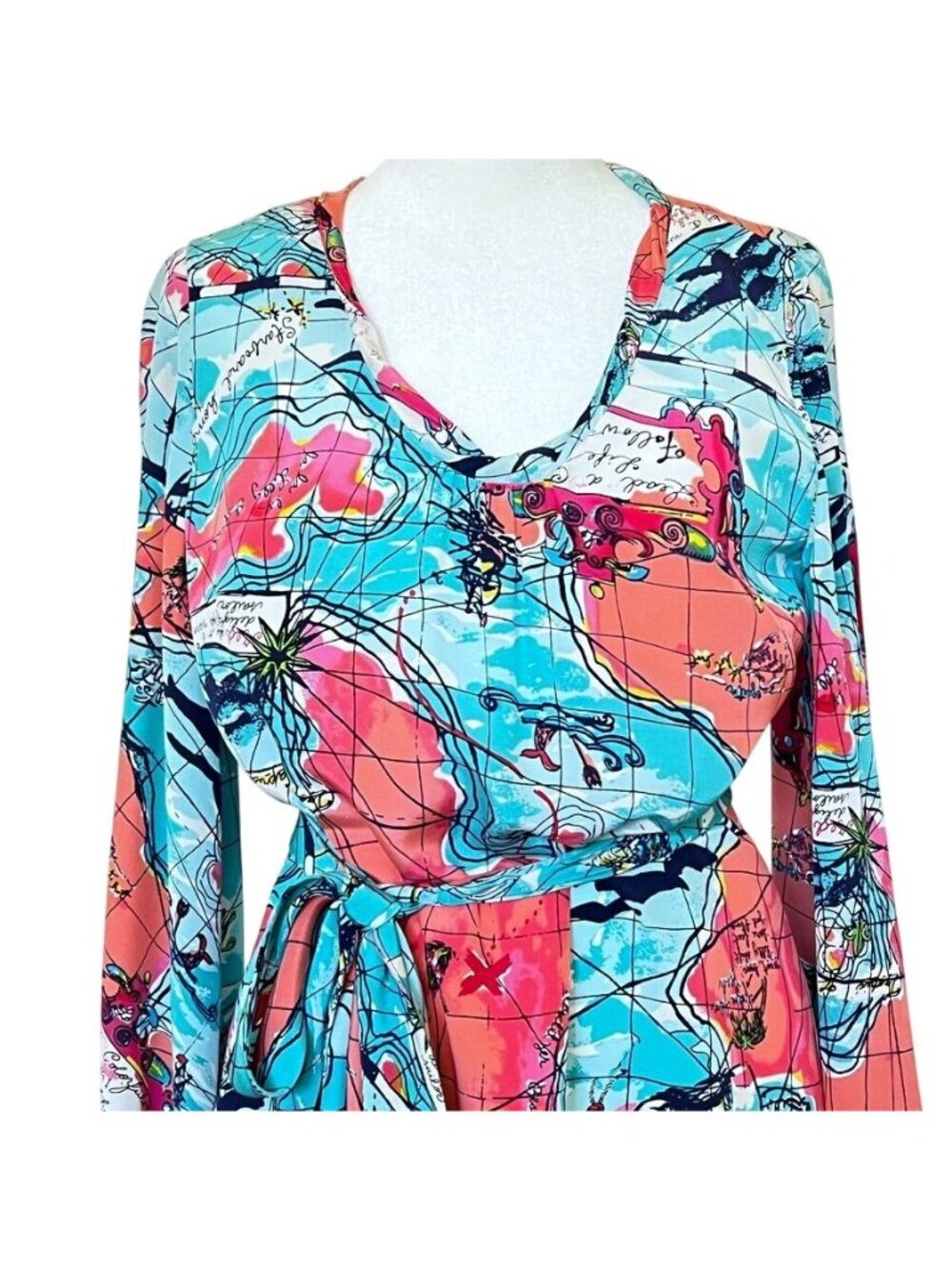 Lilly Pulitzer Sz 6 Connie Dress X Marks The Spot Silk Resort Preppy Lightweight - Picture 3 of 14
